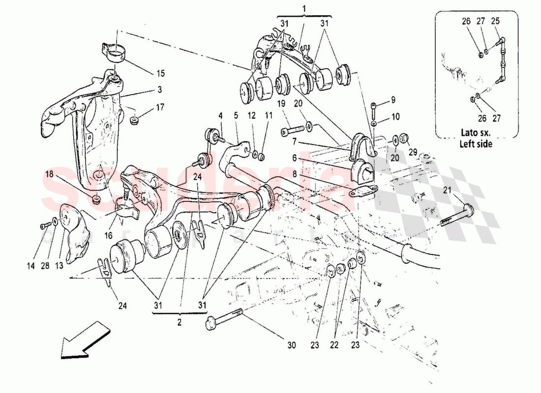 Front suspension of Maserati Maserati GranTurismo MC Stradale