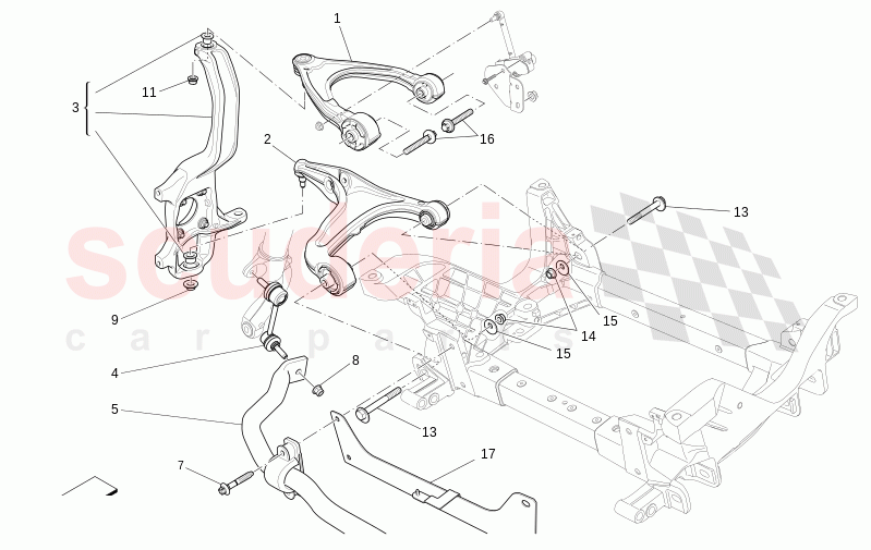 FRONT SUSPENSION of Maserati Maserati Levante Modena Automatic 3.0 BT V6 4WD 430HP