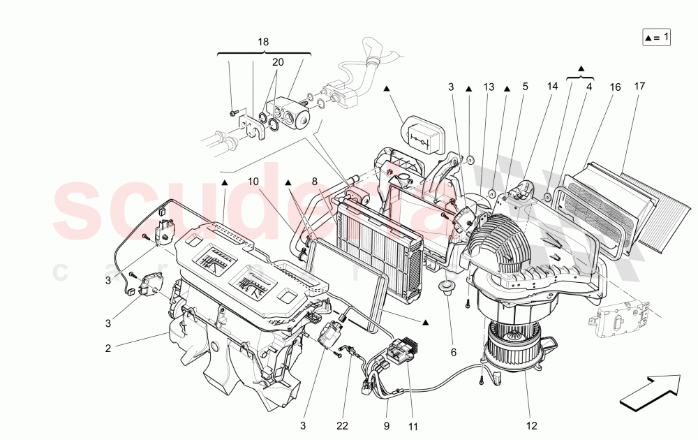 A/C UNIT: DASHBOARD DEVICES of Maserati Maserati Ghibli (2017+) S