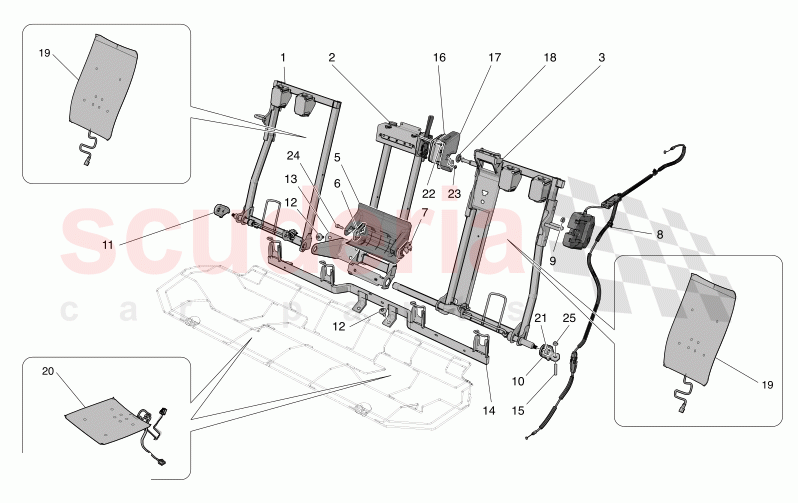 REAR SEATS: MECHANICS AND ELECTRONICS of Maserati Maserati Grecale GT  Automatic 2.0 T4 4WD 300HP MHEV