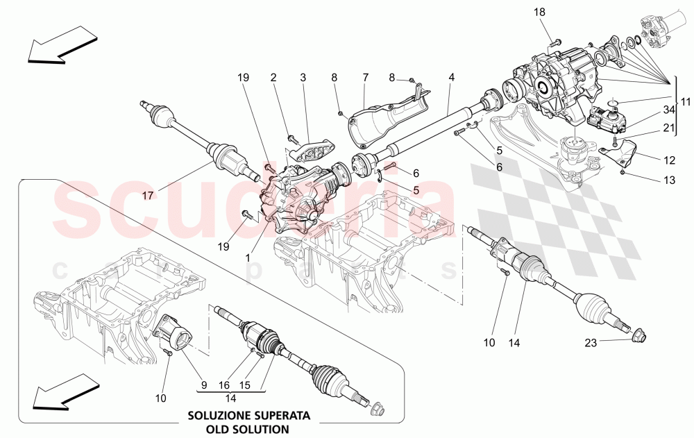 FRONT WHEELS TRANSMISSION of Maserati Maserati Quattroporte (2013-2016) S Q4