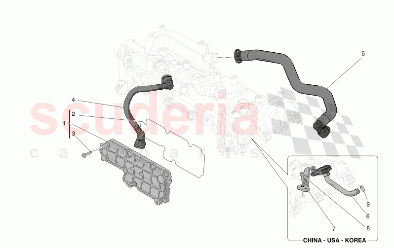 OIL VAPOUR RECIRCULATION SYSTEM of Maserati Maserati Grecale GT  Automatic 2.0 T4 4WD 300HP MHEV