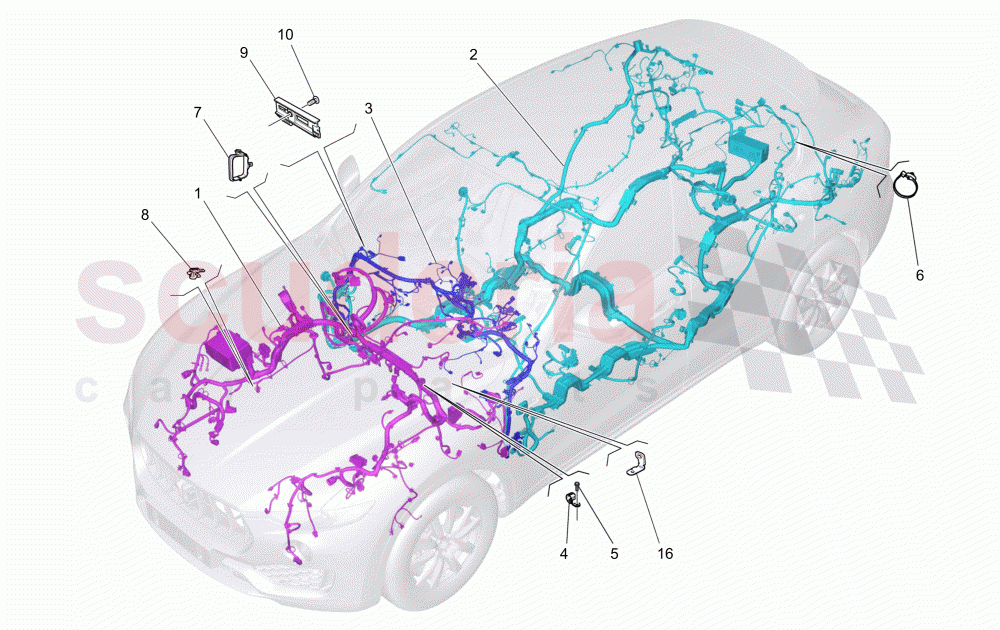 MAIN WIRING of Maserati Maserati Levante (2017+)