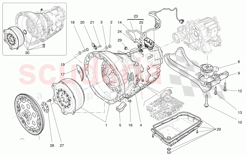 GEARBOX HOUSINGS of Maserati Maserati Levante Modena Automatic 3.0 BT V6 4WD 350HP