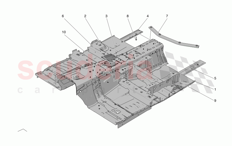 CENTRAL STRUCTURAL FRAMES AND SHEET PANELS of Maserati Maserati Grecale Modena Automatic 2.0 T4 4WD 330HP MHEV