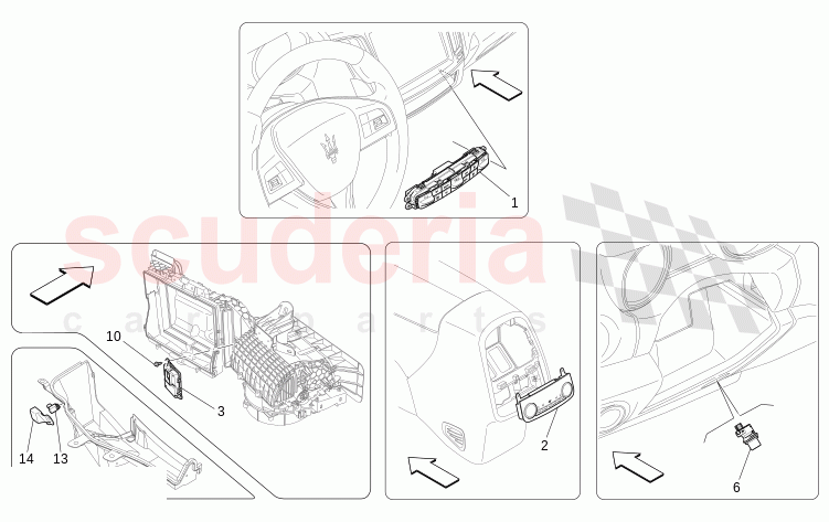 A/C UNIT: ELECTRONIC CONTROL of Maserati Maserati Levante Modena Automatic 3.0 BT V6 4WD 350HP