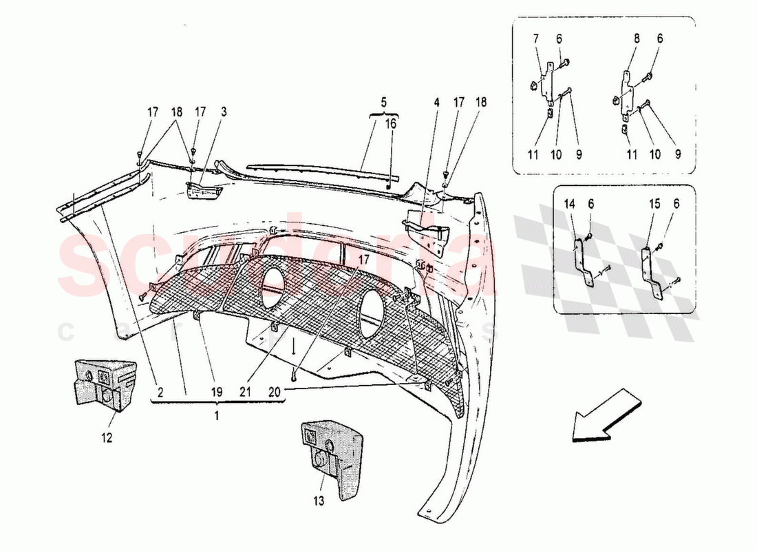 Rear Bumper of Maserati Maserati GranTurismo MC Stradale
