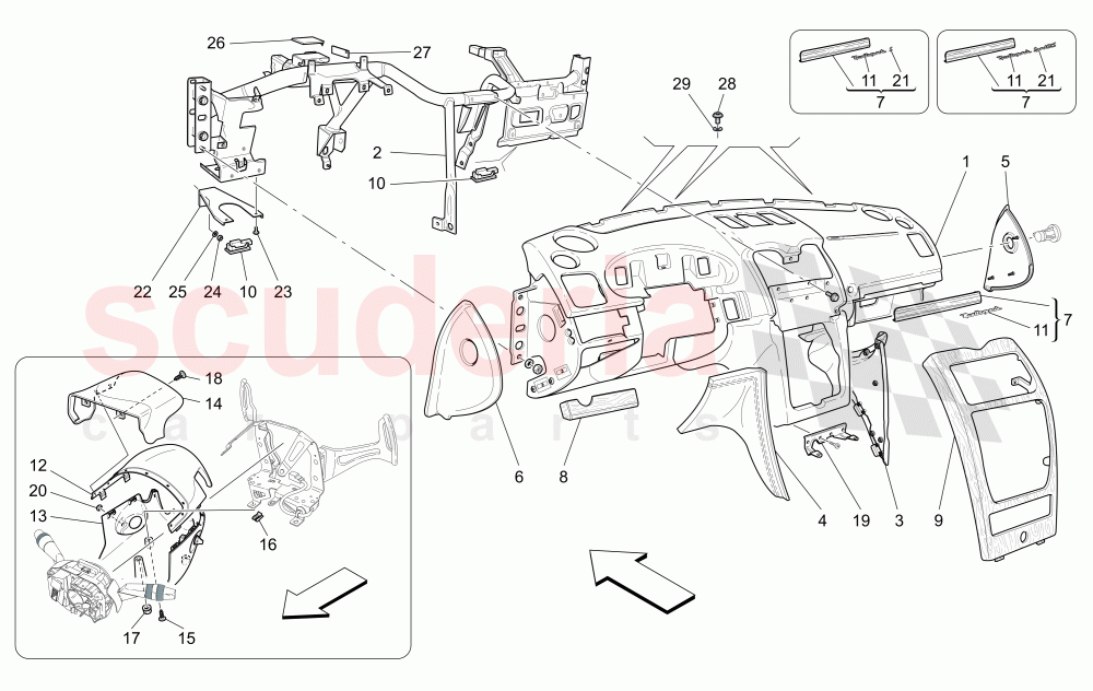 DASHBOARD UNIT of Maserati Maserati Quattroporte (2008-2012) 4.2