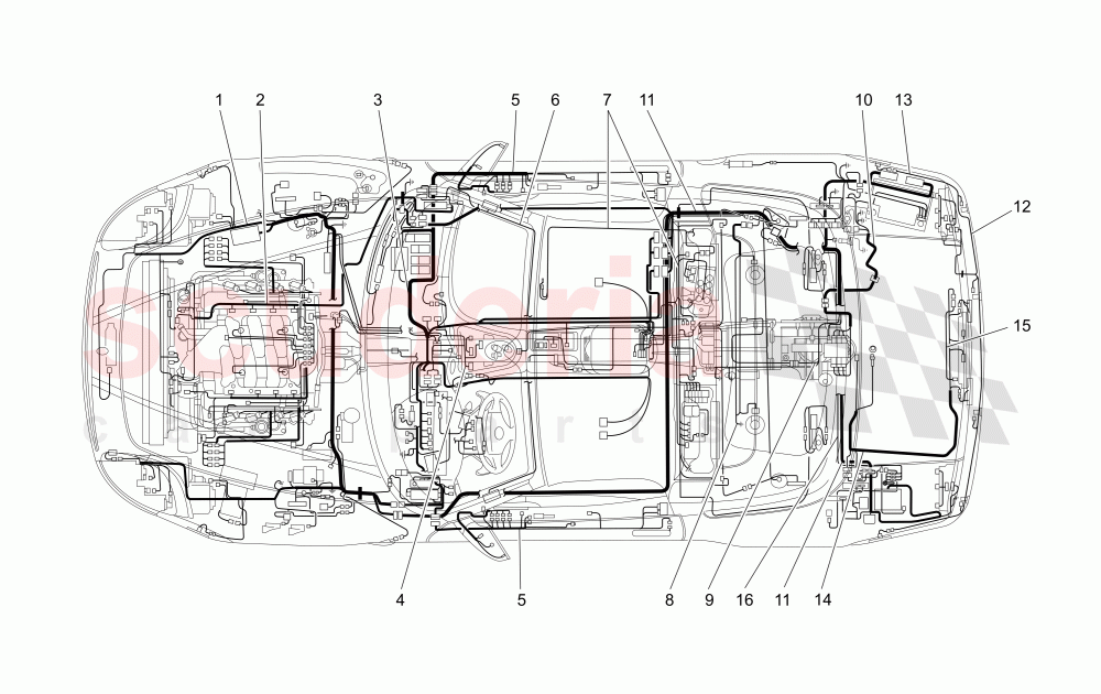 MAIN WIRING of Maserati Maserati 4200 Spyder (2005-2007) GT