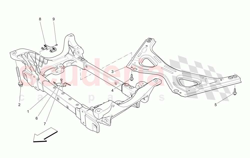 FRONT UNDERCHASSIS of Maserati Maserati Ghibli (2014-2016) S Q4