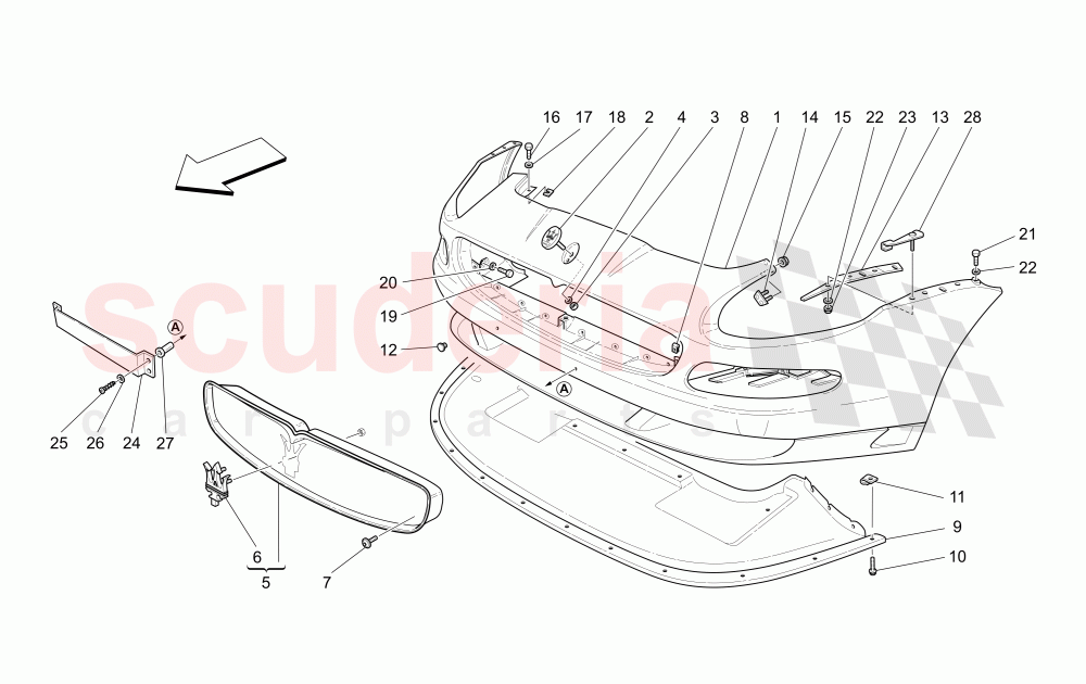 FRONT BUMPER (Available with: "Spyder 90th Anniversary" Version) of Maserati Maserati 4200 Spyder (2005-2007) CC