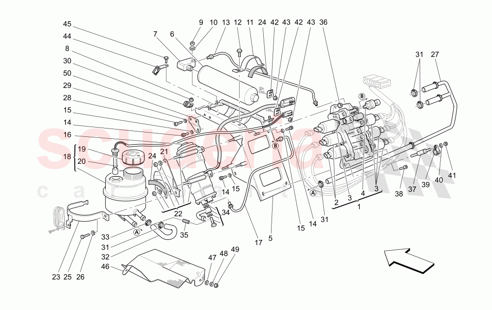 POWER UNIT AND TANK (Valid for F1) of Maserati Maserati 4200 Coupe (2005-2007) CC