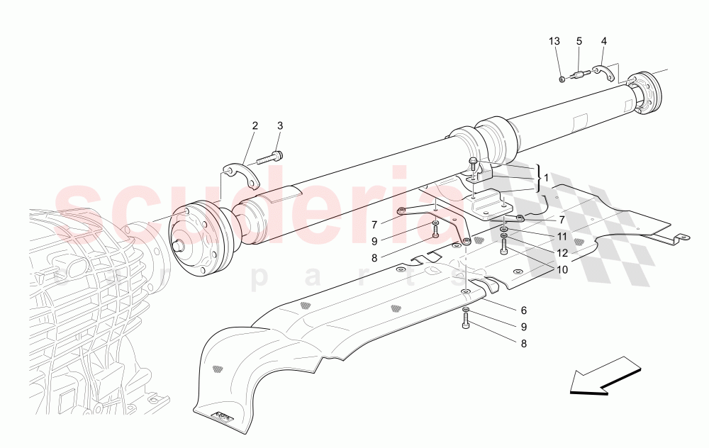 TRANSMISSION SHAFT of Maserati Maserati GranCabrio (2016+) MC Centennial