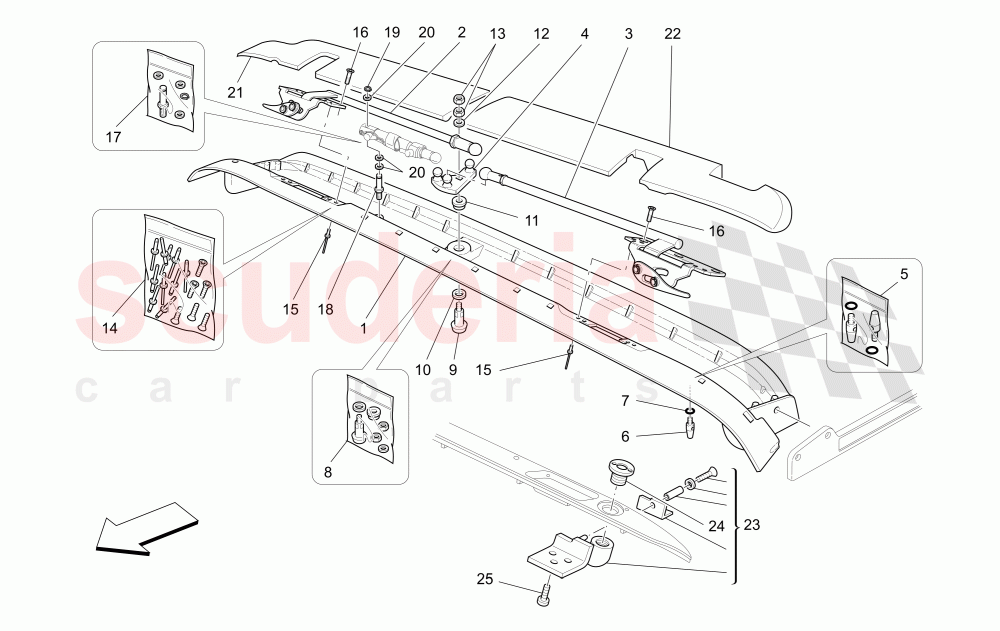 ELECTRICAL CAPOTE: CLOSINGS (Available with: "Spyder 90th Anniversary" Version) of Maserati Maserati 4200 Spyder (2005-2007) CC