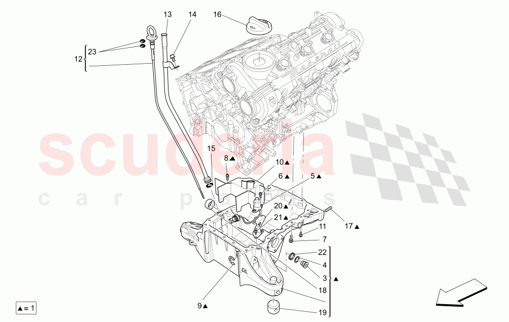 LUBRICATION SYSTEM: CIRCUIT AND COLLECTION of Maserati Maserati Ghibli (2014-2016) S Q4