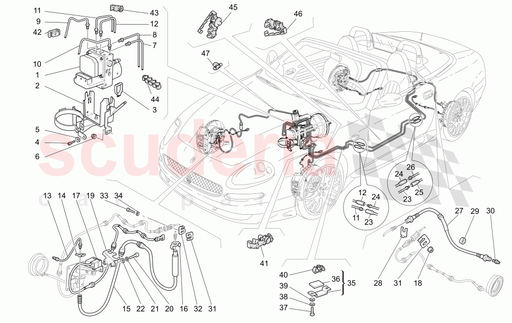 BRAKING SYSTEM of Maserati Maserati GranSport Spyder (2005-2007)