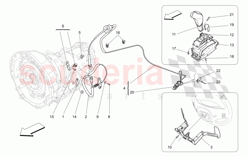 DRIVER CONTROLS FOR AUTOMATIC GEARBOX of Maserati Maserati Ghibli (2014-2016) S