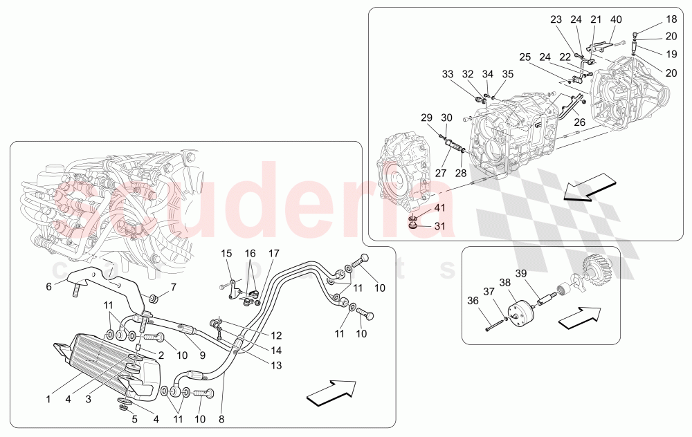 LUBRICATION AND GEARBOX OIL COOLING of Maserati Maserati GranTurismo (2008-2010) S