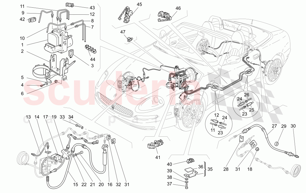 BRAKING SYSTEM of Maserati Maserati 4200 Spyder (2005-2007) GT