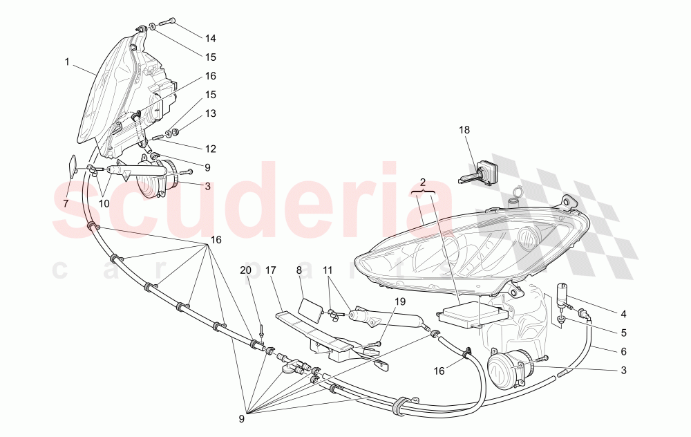 HEADLIGHT CLUSTERS (Not available with: Sport, Special Edition) of Maserati Maserati GranCabrio (2013+)