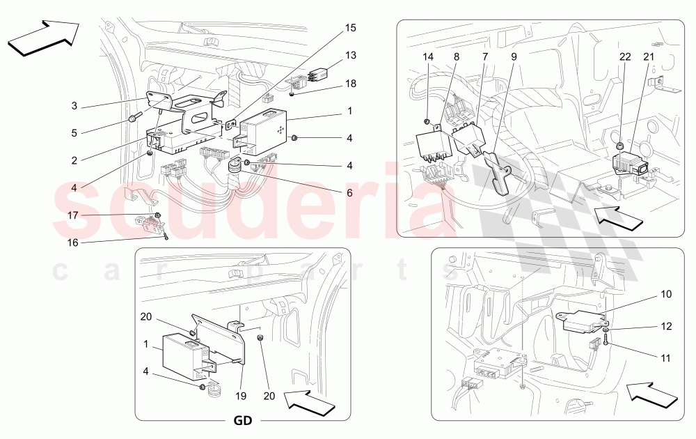 PASSENGER COMPARTMENT CONTROL UNITS of Maserati Maserati 4200 Spyder (2005-2007) CC