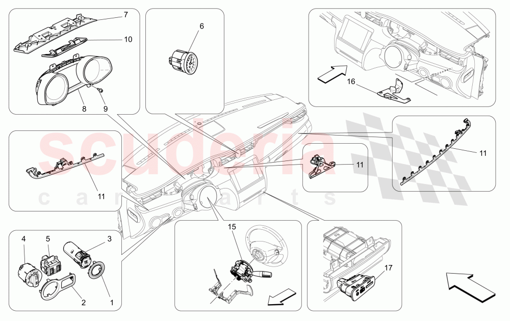 DASHBOARD DEVICES of Maserati Maserati Quattroporte (2017+) S Q4