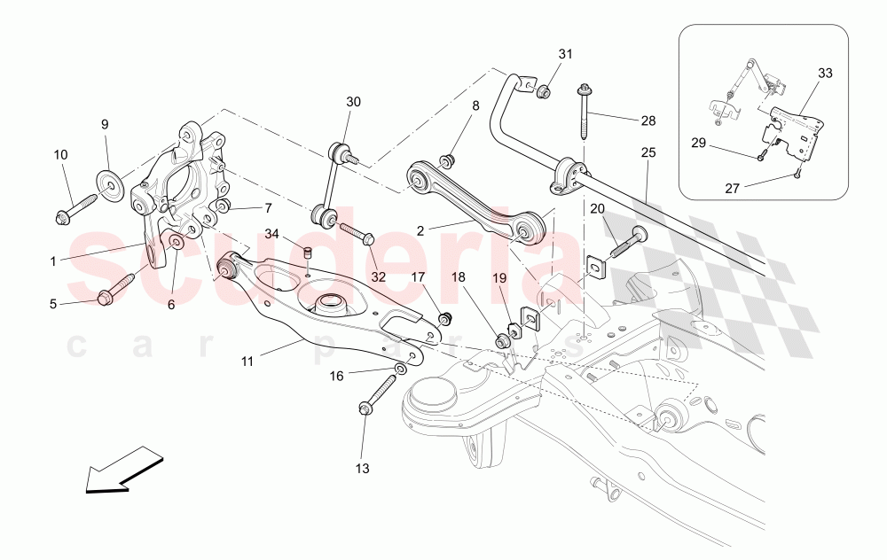 REAR SUSPENSION of Maserati Maserati Quattroporte (2017+) S Q4