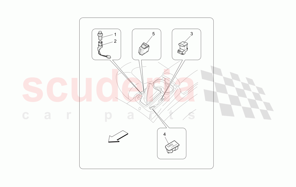 CENTRE CONSOLE DEVICES of Maserati Maserati GranCabrio (2010-2012)