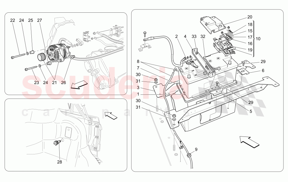 ENERGY GENERATION AND ACCUMULATION of Maserati Maserati GranCabrio (2011-2012) Sport