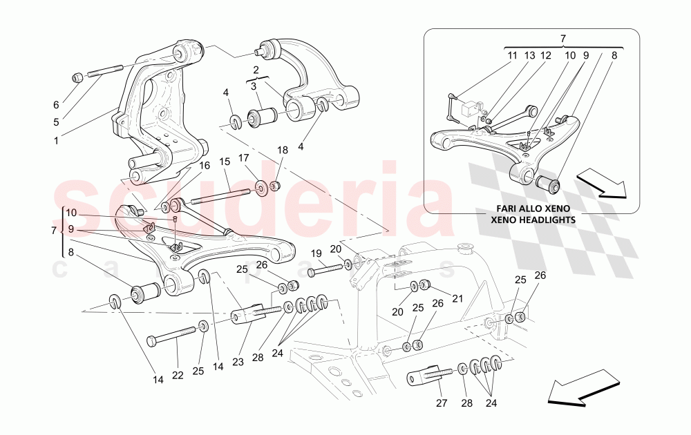 REAR SUSPENSION (Available with: "Spyder 90th Anniversary" Version) of Maserati Maserati 4200 Spyder (2005-2007) CC