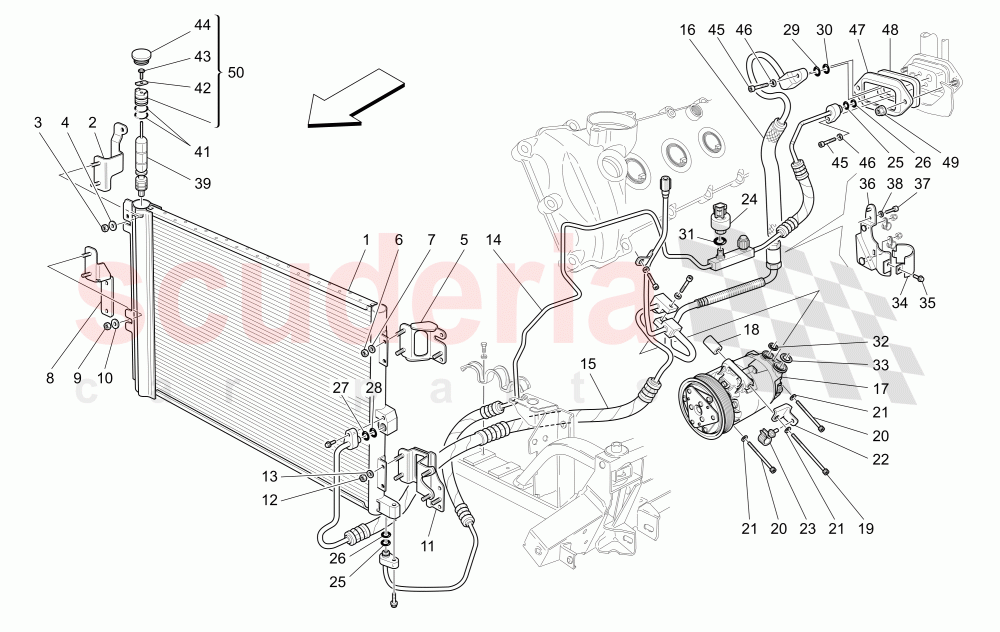 A/C UNIT: ENGINE COMPARTMENT DEVICES of Maserati Maserati GranCabrio (2010-2012)