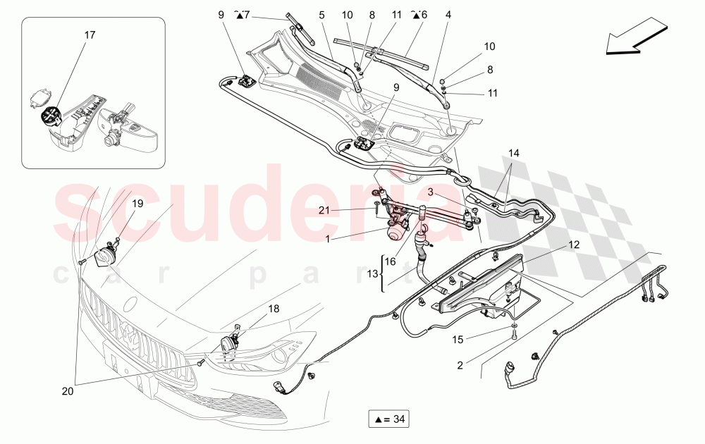 EXTERNAL VEHICLE DEVICES of Maserati Maserati Ghibli (2014-2016)