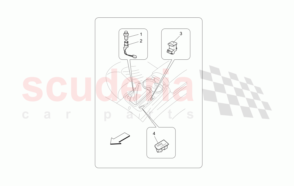 CENTRE CONSOLE DEVICES of Maserati Maserati GranTurismo (2009-2012) S Auto