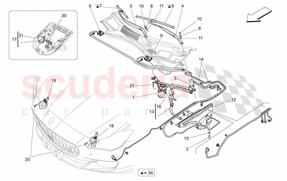EXTERNAL VEHICLE DEVICES of Maserati Maserati Quattroporte (2017+) Diesel