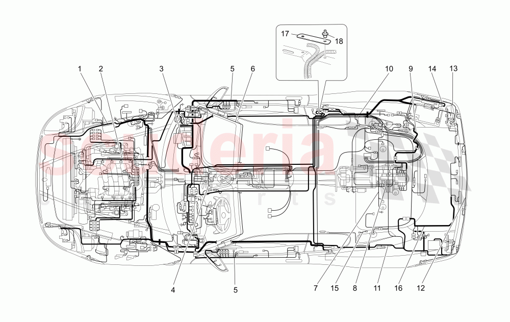 MAIN WIRING of Maserati Maserati 4200 Coupe (2002-2004) CC