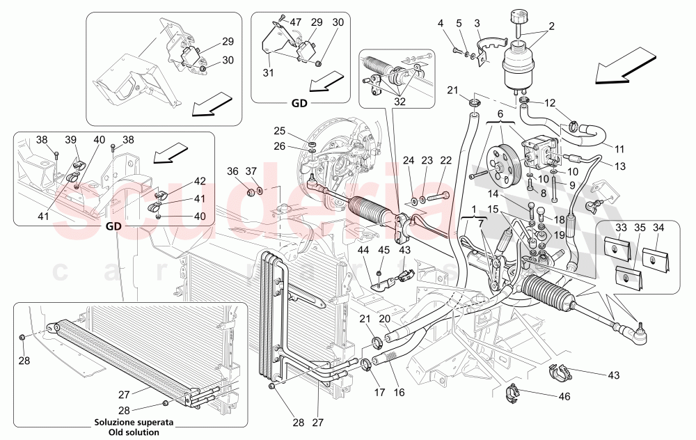 COMPLETE STEERING RACK UNIT of Maserati Maserati Quattroporte (2008-2012) 4.2