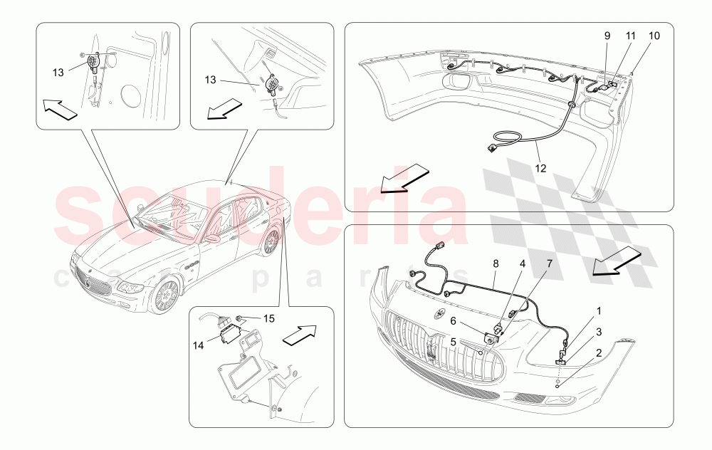 PARKING SENSORS of Maserati Maserati Quattroporte (2008-2012) S 4.7