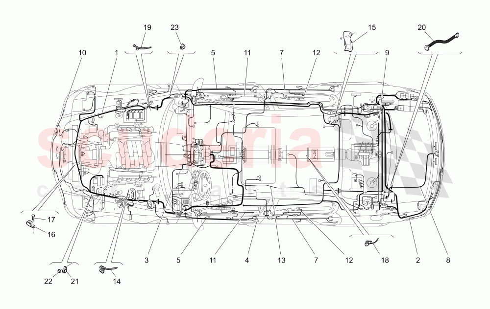 MAIN WIRING of Maserati Maserati Quattroporte (2008-2012) 4.2