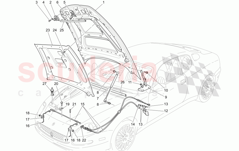 FRONT LID of Maserati Maserati 4200 Coupe (2002-2004) CC