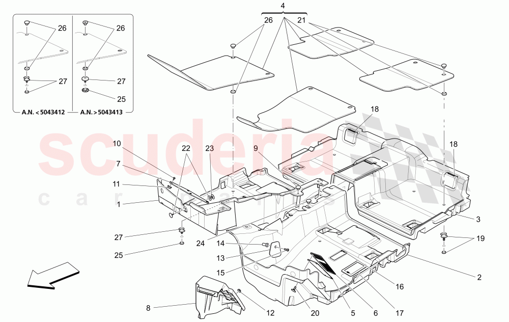PASSENGER COMPARTMENT MATS of Maserati Maserati Ghibli (2014-2016)