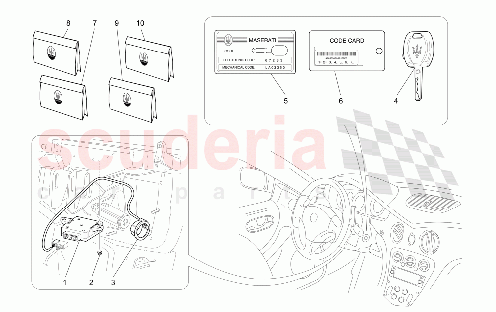 ALARM AND IMMOBILIZER SYSTEM (Available with: "GranSport MC Victory" Version) of Maserati Maserati GranSport Coupe (2005-2007)