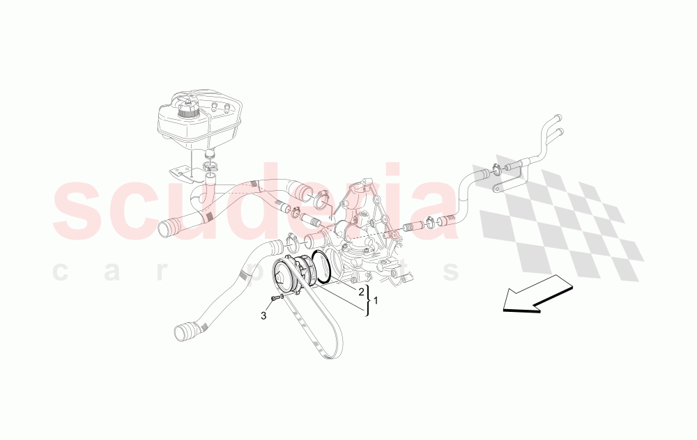 COOLING SYSTEM: WATER PUMP of Maserati Maserati GranCabrio (2013-2015) MC