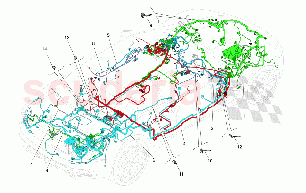 MAIN WIRING of Maserati Maserati GranCabrio (2016+) MC Centennial