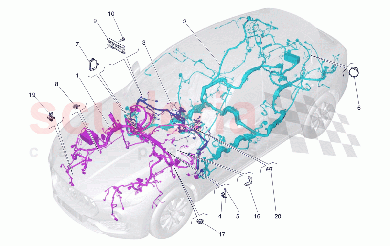 MAIN WIRING of Maserati Maserati Levante Modena Automatic 3.0 BT V6 4WD 350HP