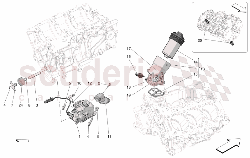 LUBRICATION SYSTEM: PUMP AND FILTER of Maserati Maserati GranTurismo M189    AUTOMATIC 4WD 3.0 BT V6 490 HP