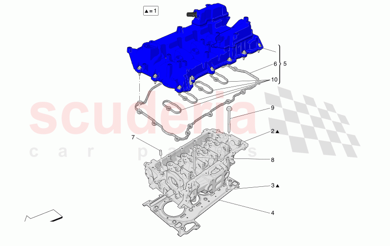 CYLINDER HEAD of Maserati Maserati Grecale GT  Automatic 2.0 T4 4WD 300HP MHEV