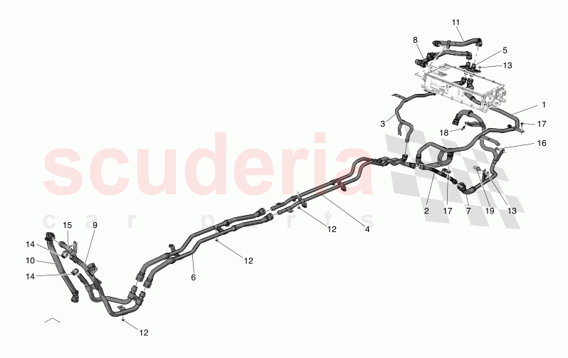 COOLING SYSTEM: NOURICE AND LINES of Maserati Maserati Grecale Folgore Automatic 4WD BEV 400 kW