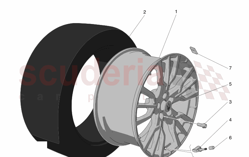 WHEELS AND TYRES of Maserati Maserati GranCabrio M189    AUTOMATIC 4WD 3.0 BT V6 490 HP
