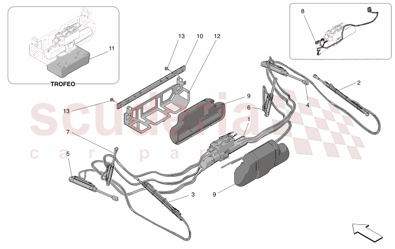 ELECTRICAL CAPOTE: HYDRAULIC SYSTEM of Maserati Maserati GranCabrio M189    AUTOMATIC 4WD 3.0 BT V6 490 HP