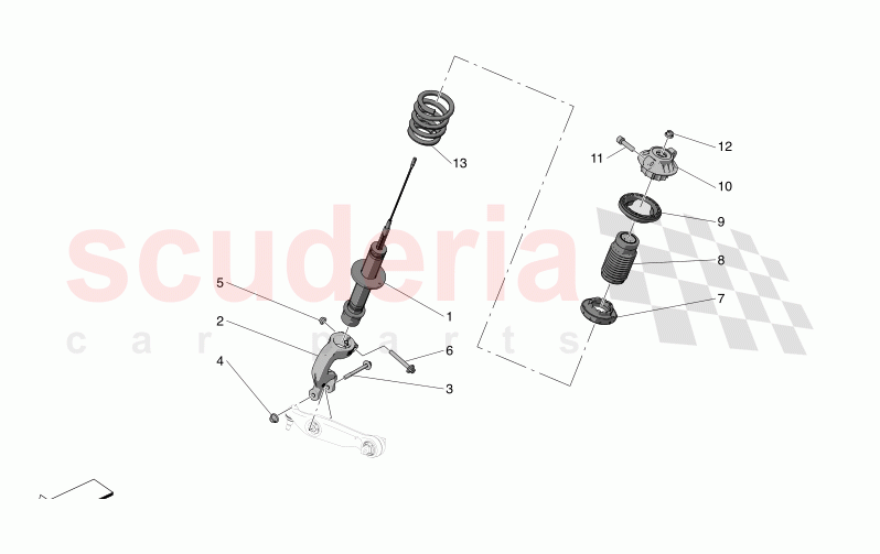 REAR SHOCK ABSORBER DEVICES of Maserati Maserati MC20 Leggenda Automatic 3.0 BT V6 2WD 630HP